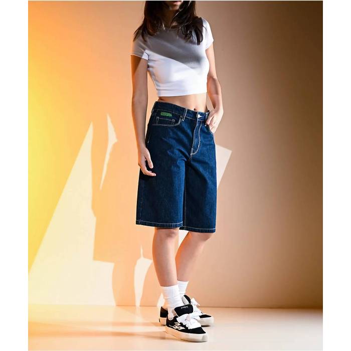 エンパイア Empyre 【 Sydney Evening Wash Denim Shorts Women's Dark Blue 】 デニム ショーツ レディース 青色 ブルー