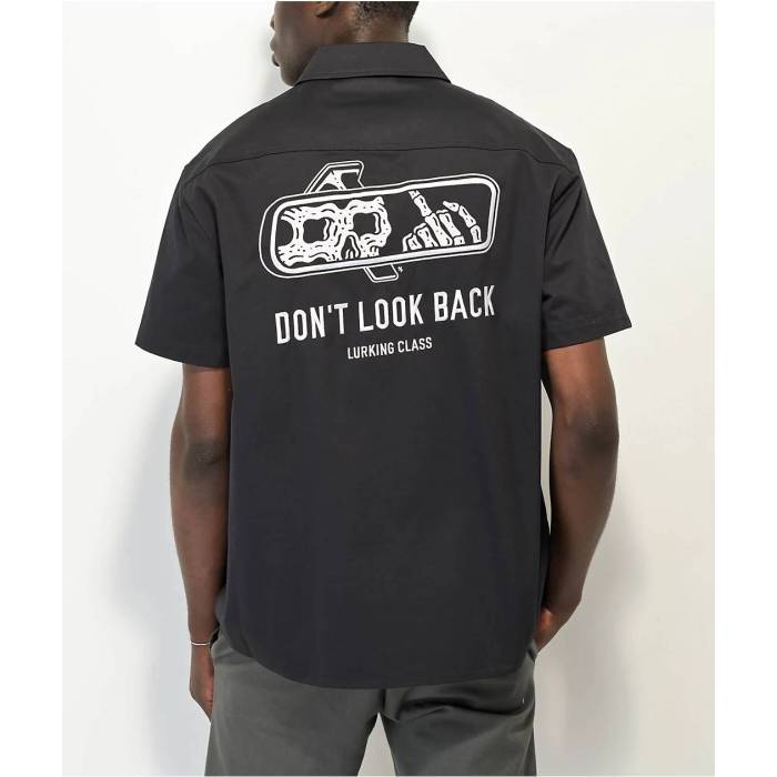 Lurking Class By Sketchy Tank 【 Look Back Black Zip Work Shirt Men's Black 】 黒色 ブラック メンズ 黒色 ブラック