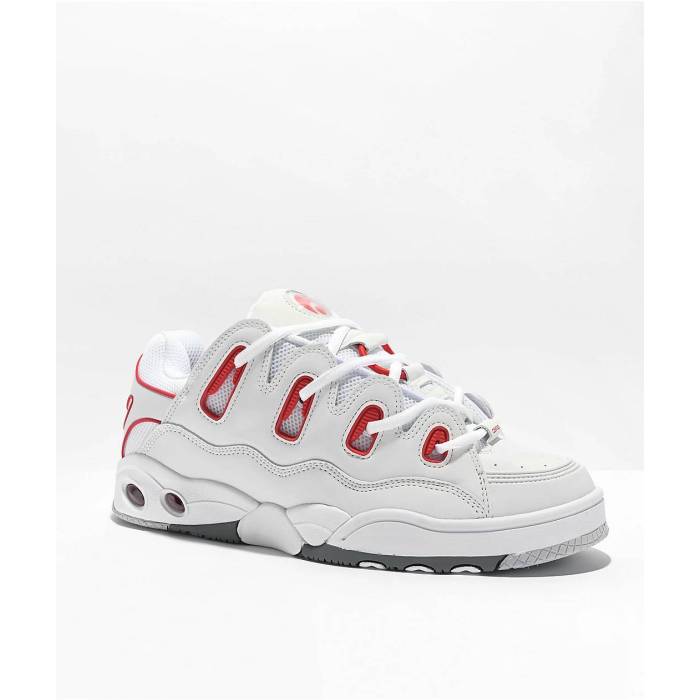 オサイラス Osiris 【 D3 Og White Red \u0026 Grey Skate Shoes D3 Men\u0027s White 】 白いこと 白いこと Red 赤・赤いこと 薄墨色 薄墨色 Skate 滑る シューズ 運動すること靴 メンズ 白いこと 白いこと
