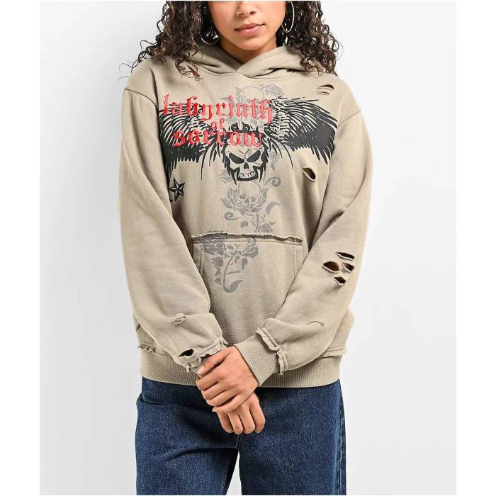 【★百貨店SALE★6/11真夜中2時迄】帝国 Empyre 【 Labyrinth Franklin Grey Hoodie Women\u0027s Grey 】 フランクリン 薄墨色 薄墨色 フーディー パーカー レディース 薄墨色 薄墨色