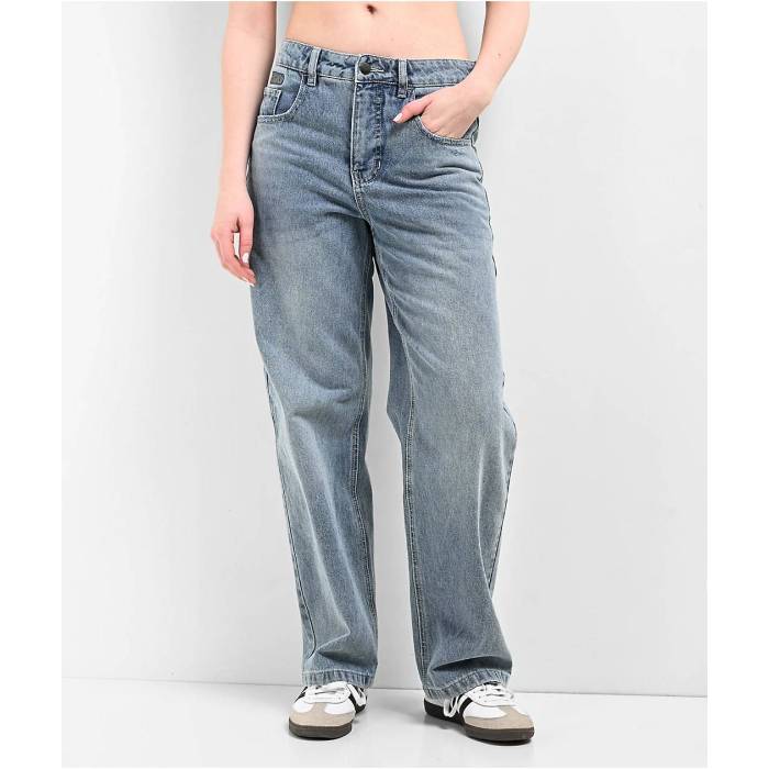 エンパイア Empyre 【 Loiter Slouchy Parkway Blue Wash Straight Leg Jeans Women's Blue 】 青色 ブルー ジーンズ レディース 青色 ブルー