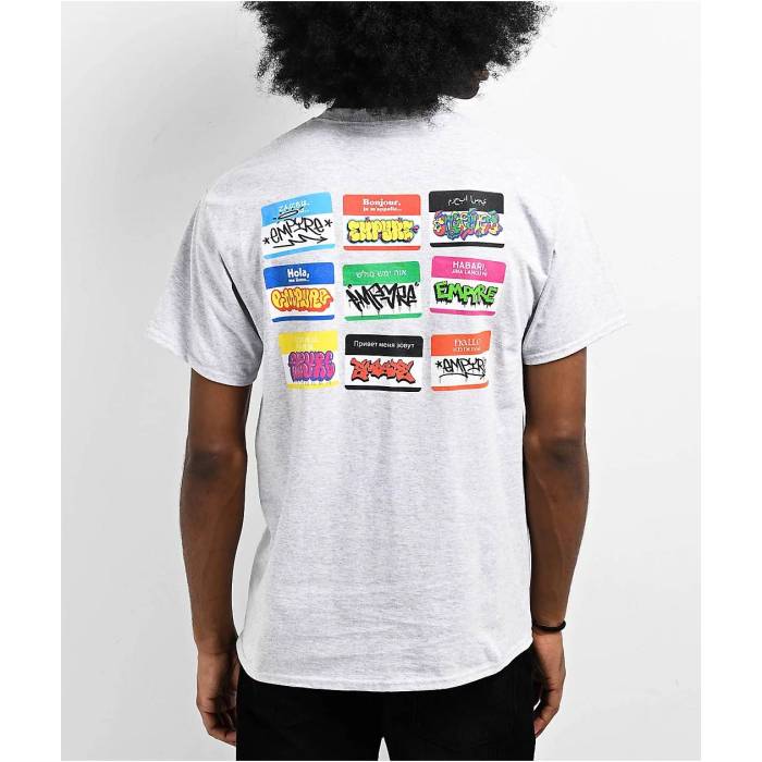 帝国 Empyre 【 Hello Heather Grey T-Shirt Men\u0027s Grey 】 heather ギョリュウモドキ 薄墨色 薄墨色 プルオーバー メンズ 薄墨色 薄墨色