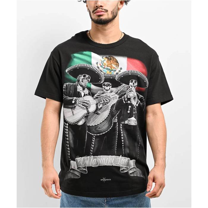 【★百貨店SALE★6/11真夜中2時迄】Dga 【 El Mariachi Loco Black T-Shirt Men\u0027s Black 】 黒いこと 黒いこと ティーシャツ メンズ 黒いこと 黒いこと