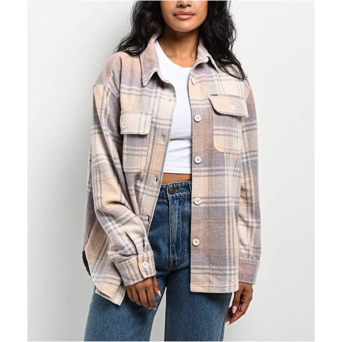 【★百貨店SALE★6/11真夜中2時迄】Dravus 【 Eclipse Grey \u0026 Khaki Flannel Shirt Women\u0027s Grey 】 薄墨色 薄墨色 カーキ レディース 薄墨色 薄墨色