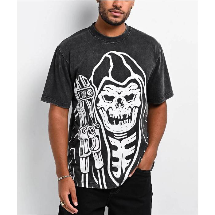 Lurking Class By Sketchy Tank 【 Unchained Black Wash T-Shirt Men\u0027s Charcoal 】 黒いこと 黒いこと プルオーバー メンズ 濃灰色