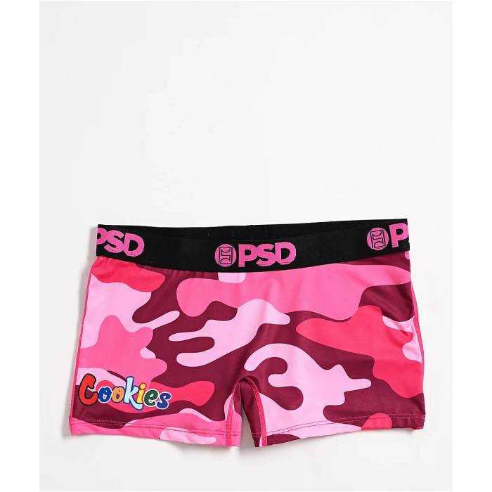 【★百貨店SALE★6/11真夜中2時迄】ピーエスディーアンダーウェア Psd Underwear 【 Psd X Cookies Pink Camo Boyshort Underwear Women\u0027s Pink 】 pink さくら色 合鴨柄 アンダー御召しもの 下着類 レディース pink さくら色