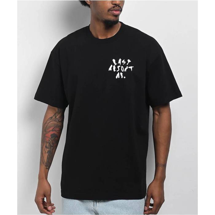Last Resort Ab 【 Art Black T-Shirt Men Black 】 アート 黒色 ブラック Tシャツ メンズ 黒色 ブラック