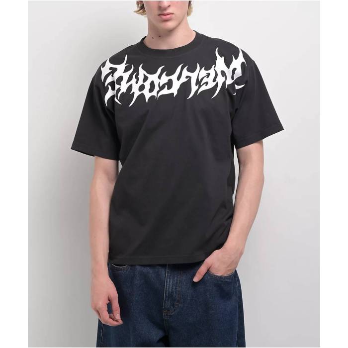 【★百貨店SALE★6/11真夜中2時迄】Welcome Skateboards 【 Welcome Collar Black T-Shirt Men\u0027s Black 】 黒いこと 黒いこと ティーシャツ メンズ 黒いこと 黒いこと