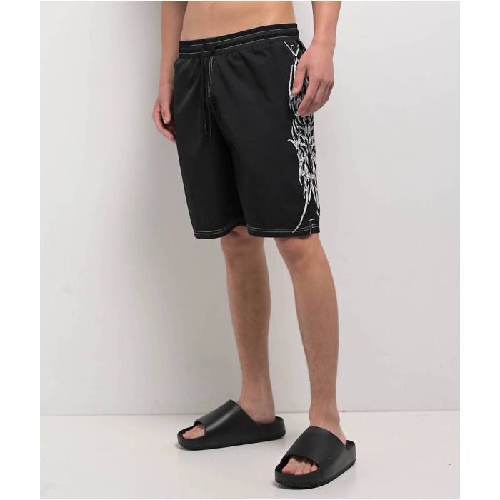 【★百貨店SALE★6/11真夜中2時迄】Welcome Skateboards 【 Welcome Horde Black Board Shorts Men\u0027s Black 】 黒いこと 黒いこと さる股引き メンズ 黒いこと 黒いこと