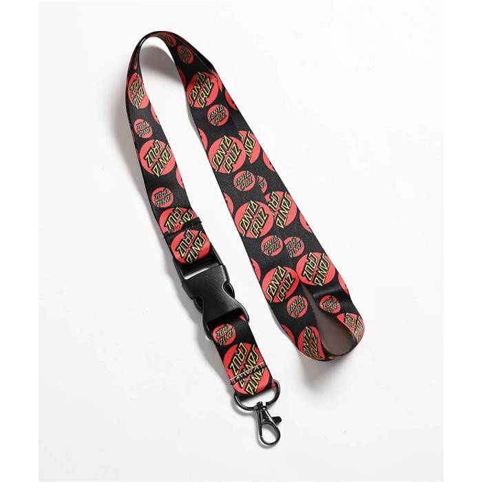 サンタクルーズ スケート Santa Cruz Skate 【 Santa Cruz Classic Dot Allover Black Lanyard Men's Black 】 クラシック 黒色 ブラック メンズ 黒色 ブラック