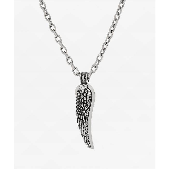 【★百貨店SALE★6/11真夜中2時迄】King Ice 【 Biker Wing Silver Necklace Men\u0027s Silver 】 Silver しろがね色・しろがね色 首飾り メンズ Silver しろがね色・しろがね色