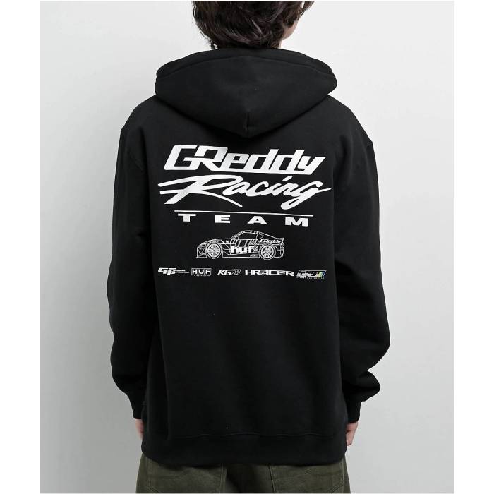 ハフ Huf 【 X Greddy Drift Black Hoodie Men's Black 】 黒色 ブラック フーディー パーカー メンズ 黒色 ブラック