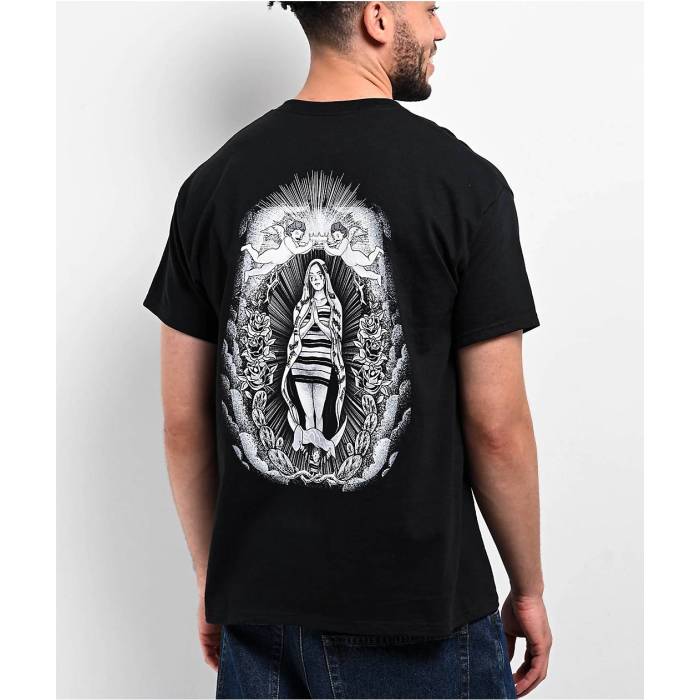 Fb County 【 Chicano Heart Black T-Shirt Men\u0027s Black 】 黒いこと 黒いこと プルオーバー メンズ 黒いこと 黒いこと