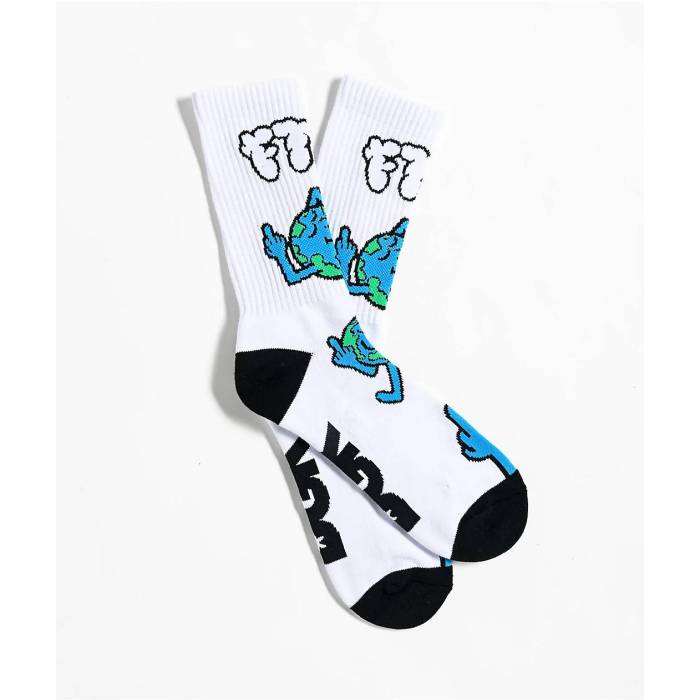 DGK Dgk 【 Discord White Crew Socks Men's White 】 白色 ホワイト クルー ソックス・靴下 メンズ 白色 ホワイト