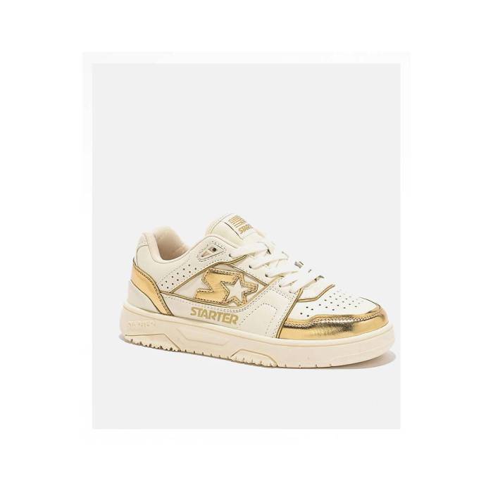 スターター Starter 【 Fast Break White & Gold Shoes Women's Gold 】 ファスト 白色 ホワイト ゴールド シューズ 運動靴 レディース ゴールド