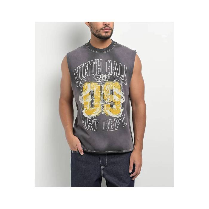Ninth Hall 【 Shipwreck Black Wash Tank Top Men's Black 】 黒色 ブラック タンクトップ メンズ 黒色 ブラック|スニケス