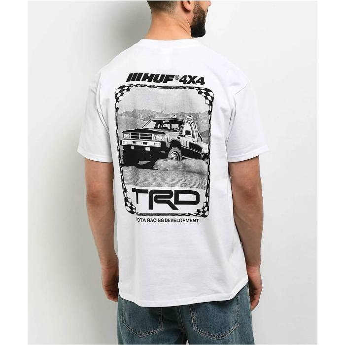 【★百貨店SALE★6/11真夜中2時迄】ハフ Huf 【 X Toyota Trd Long Travel White T-Shirt Men\u0027s White 】 白いこと 白いこと ティーシャツ メンズ 白いこと 白いこと