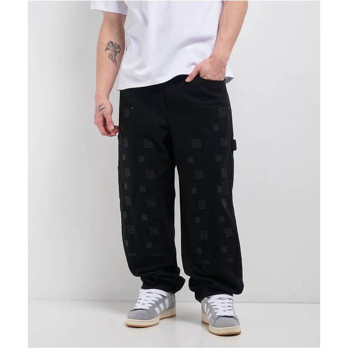 エンパイア Empyre 【 Double Knee Black Loose Fit Canvas Carpenter Skate Pants Men's Black 】 黒色 ブラック Skate スケート メンズ 黒色 ブラック|スニケス