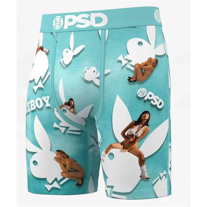 ピーエスディーアンダーウェア Psd Underwear 【 Psd X Playboy Girls Boxer Briefs Men's Blue 】 メンズ 青色 ブルー｜スニケス