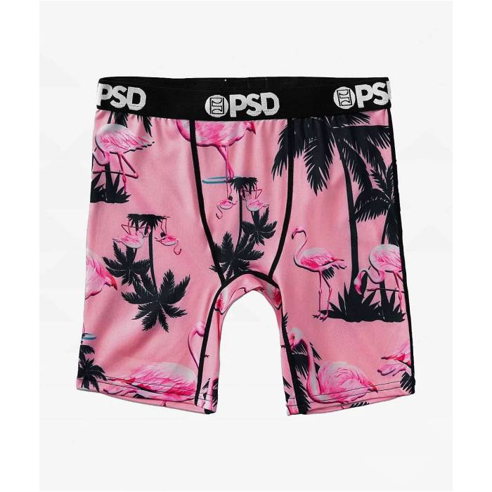 【★百貨店SALE★6/11真夜中2時迄】ピーエスディーアンダーウェア Psd Underwear 【 Psd Kids Flamingo Isle Boxer Briefs Kids\u0027 Pink 】 pink さくら色