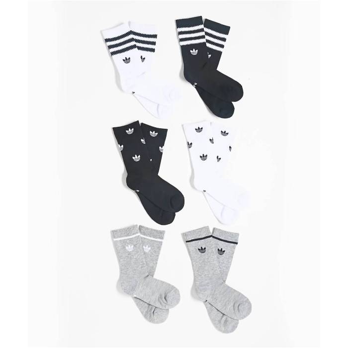 アディダス Adidas 【 Originals Kids Remix White Black \u0026 Grey 6 Pack Crew Socks Kids\u0027 Multicolor 】 オリジナルス 白いこと 白いこと 黒いこと 黒いこと 薄墨色 薄墨色 労働者の一団 靴下・ソックス キッズファッション-キッズ・ベビー・マタニティ-靴下・レッグウェア
