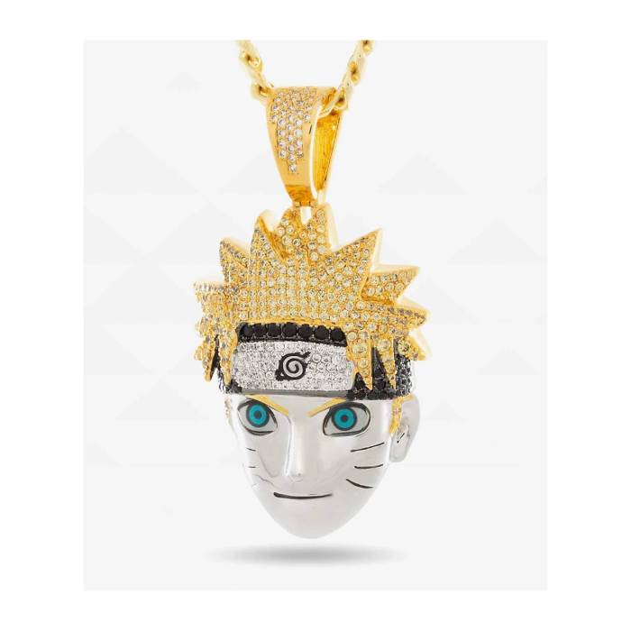 King Ice 【 X Naruto Uzumaki Necklace Men\u0027s Gold 】 首飾り メンズ ゴールド