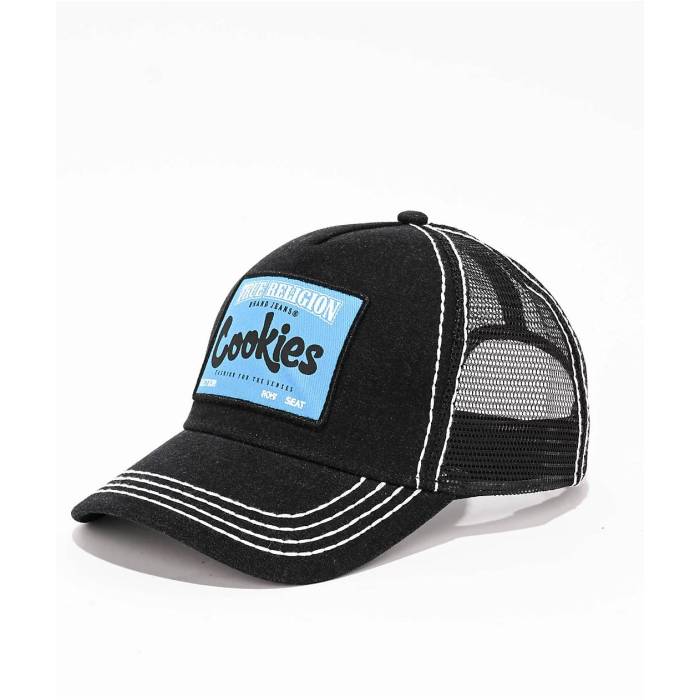 【★百貨店SALE★6/11真夜中2時迄】トゥルーレリジョン True Religion 【 X Cookies Denim Black Trucker Hat Men\u0027s Black 】 ジーンズ 黒いこと 黒いこと トラッカー メンズ 黒いこと 黒いこと