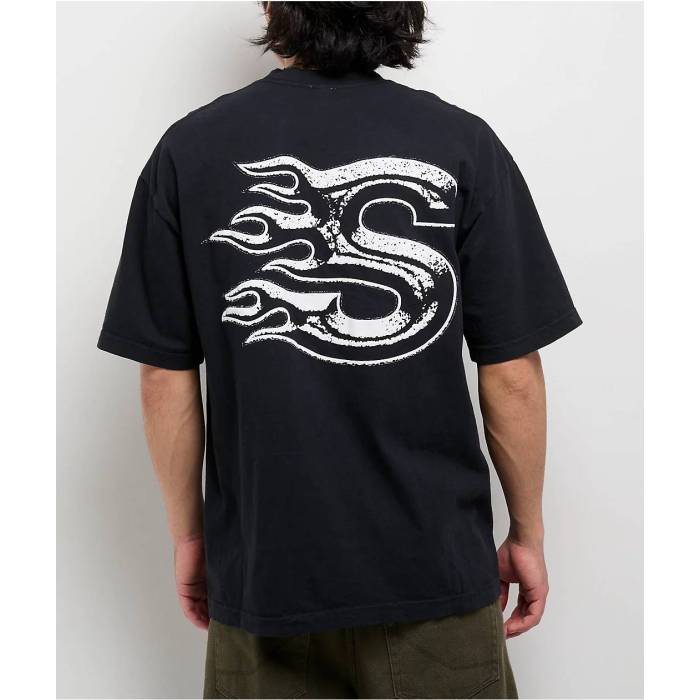 【★百貨店SALE★6/11十二時2時迄】Straye 【 Blaze Black T-Shirt Men\u0027s Black 】 黒いこと 黒いこと プルオーバー メンズ 黒いこと 黒いこと