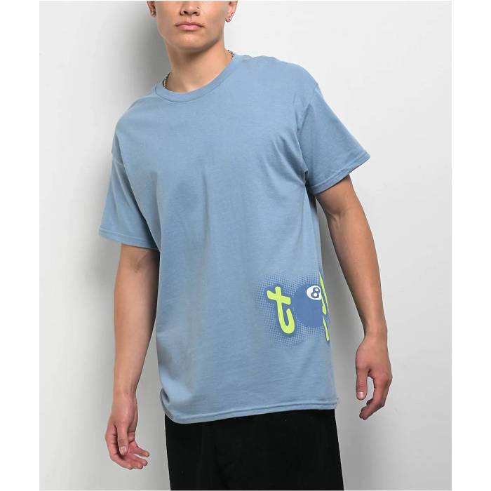 【★百貨店SALE★6/11真夜中2時迄】Top Heavy 【 Eight Ball Slate T-Shirt Men\u0027s Blue 】 ティーシャツ メンズ 青碧 青碧