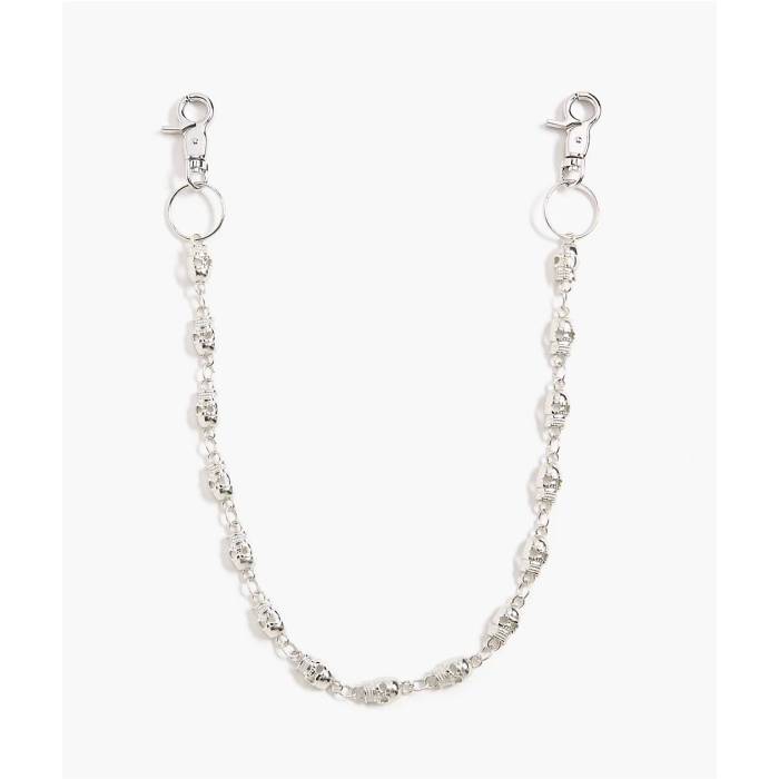【★百貨店SALE★6/11十二時2時迄】Saint Midas 【 Skull Silver Pocket Chain Men\u0027s Silver 】 Silver しろがね色・しろがね色 メンズ Silver しろがね色・しろがね色