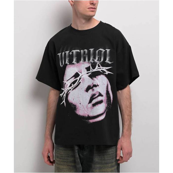 Vitriol 【 Damsel Black T-Shirt Men's Black 】 黒色 ブラック Tシャツ メンズ 黒色 ブラック