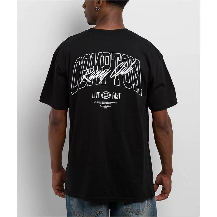 Dde 【 Compton Racing Club Black T-Shirt Men's Black 】 クラブ 黒色 ブラック Tシャツ メンズ 黒色 ブラック