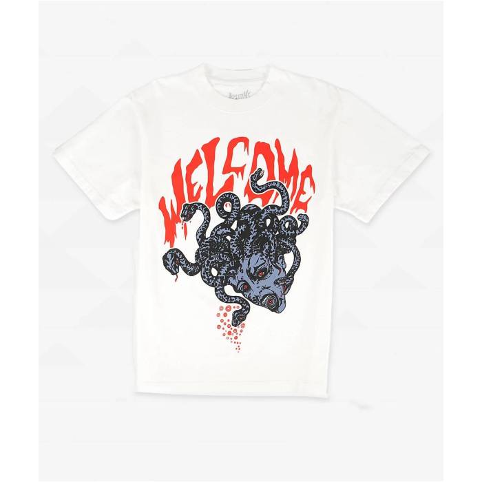 Welcome Skateboards 【 Welcome Medusa White T-Shirt Men's White 】 白色 ホワイト Tシャツ メンズ 白色 ホワイト