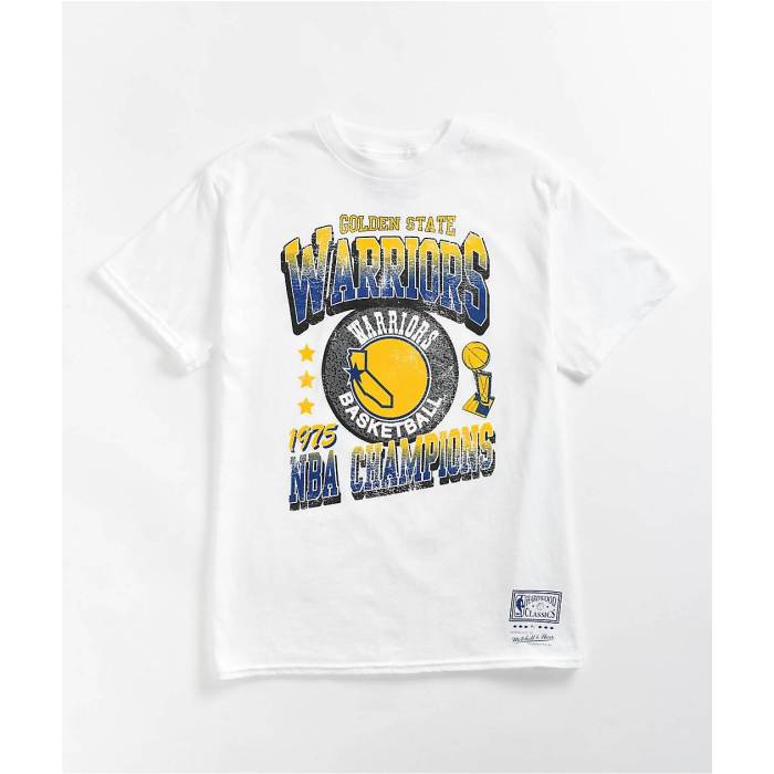 【★百貨店SALE★6/11真夜中2時迄】ミッチェル\u0026ネス Mitchell \u0026 Ness 【 Kids Warriors Champs White T-Shirt Kids\u0027 White 】 ウォリアーズ 白いこと 白いこと ティーシャツ 白いこと 白いこと