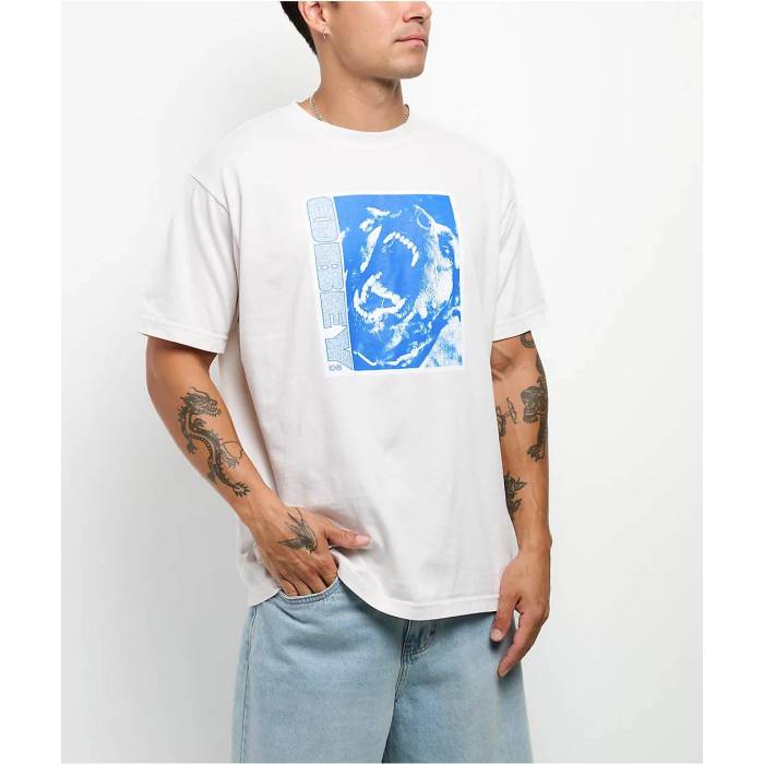 オベイ Obey 【 Stay Back Chalk T-Shirt Men's Grey 】 Tシャツ メンズ 灰色 グレー