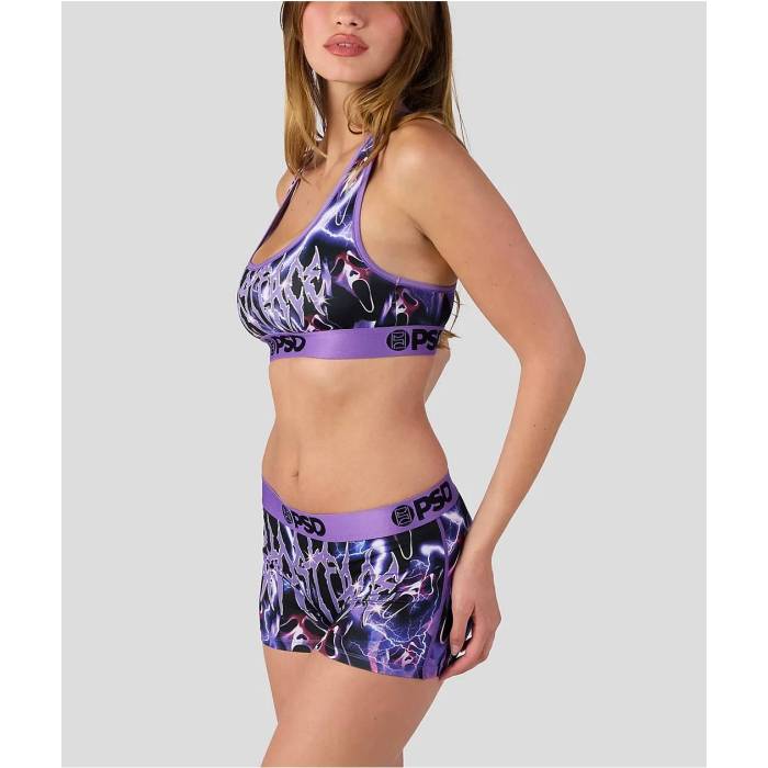【★百貨店SALE★6/11真夜中2時迄】ピーエスディーアンダーウェア Psd Underwear 【 Psd X Ghostface Purple Sports Bra Women\u0027s Purple 】 Purple 紫・パープル レディース Purple 紫・パープル