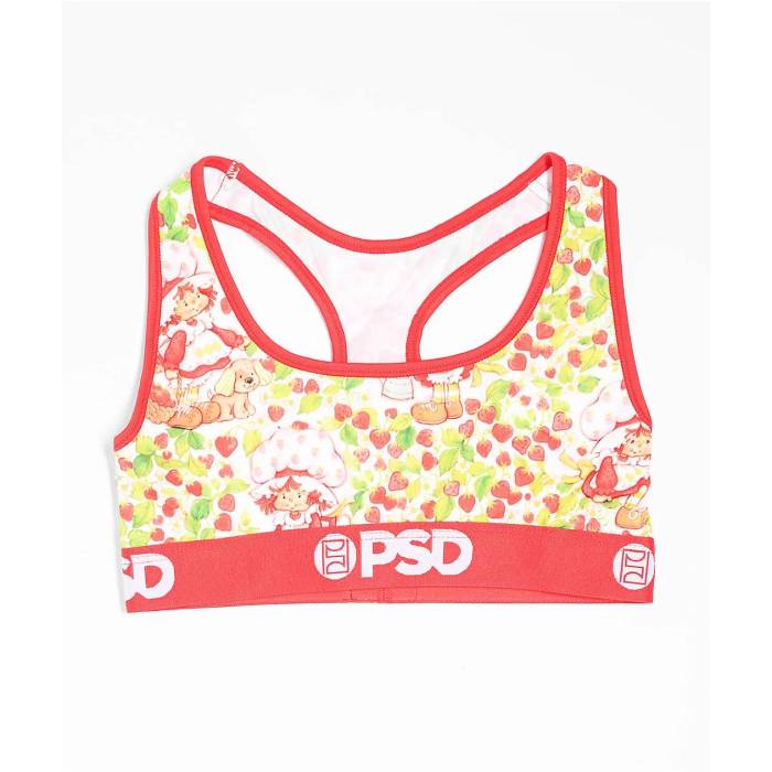 【★百貨店SALE★6/11真夜中2時迄】ピーエスディーアンダーウェア Psd Underwear 【 Psd X Strawberry Shortcake Berry Field Red Sports Bra Women\u0027s Red 】 Field 活動の領域 Red 赤・赤いこと レディース Red 赤・赤いこと