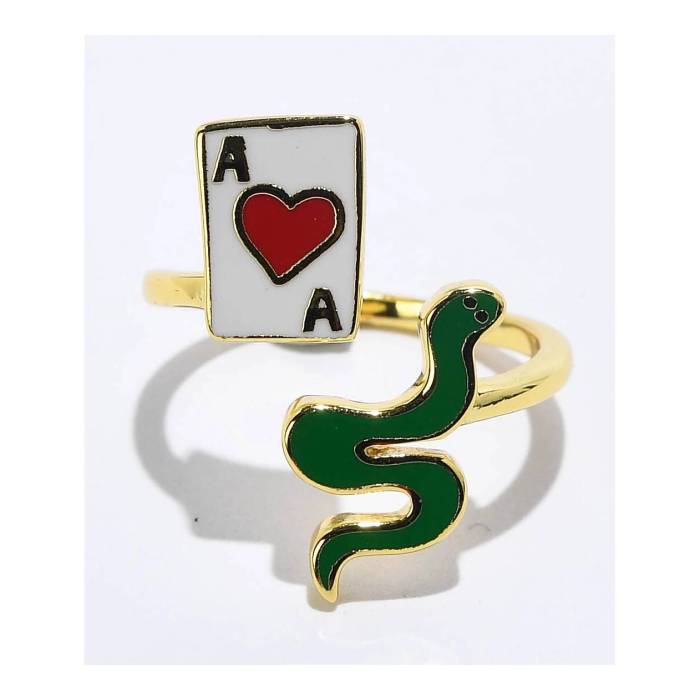 イエローオウルワークショップ Yellow Owl Workshop 【 Ace Of Hearts \u0026 Snake Gold Ring Men\u0027s Gold 】 はやりっ児 ゴールド メンズ ゴールド