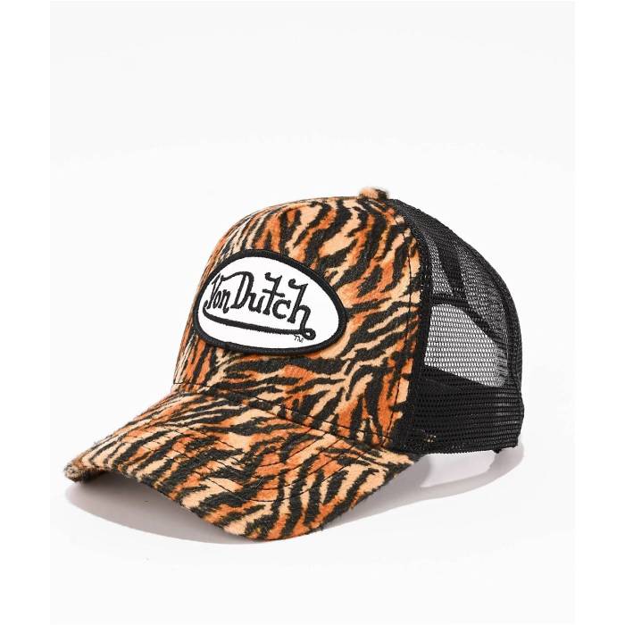 【★百貨店SALE★6/11真夜中2時迄】フォンダッチ Von Dutch 【 Safari Black Trucker Hat Men\u0027s Brown 】 サファリ 黒いこと 黒いこと トラッカー メンズ 赤銅色 赤銅色
