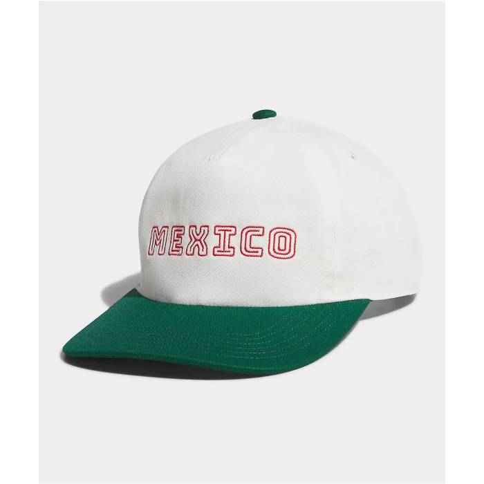 【★百貨店SALE★6/11真夜中2時迄】アディダス Adidas 【 Originals Mexico 2 Tone Off-White \u0026 Green Strapback Hat Men\u0027s Natural 】 オリジナルス メキシコ合衆国 象牙色 green 緑・緑であること メンズ 自然的
