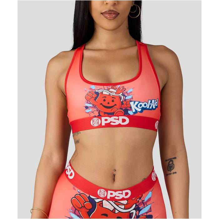 【★百貨店SALE★6/11真夜中2時迄】ピーエスディーアンダーウェア Psd Underwear 【 Psd X Kool-Aid Man Sports Bra Women\u0027s Red 】 レディース Red 赤・赤いこと