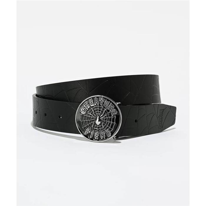 Creature 【 Spider Web Black Belt Men\u0027s Black 】 蜘蛛 黒いこと 黒いこと 胴締め メンズ 黒いこと 黒いこと