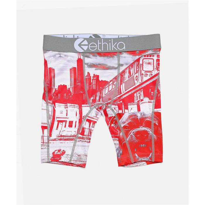 エシカ Ethika 【 Kids Off The Porch Boxer Briefs Kids\u0027 Grey 】 薄墨色 薄墨色