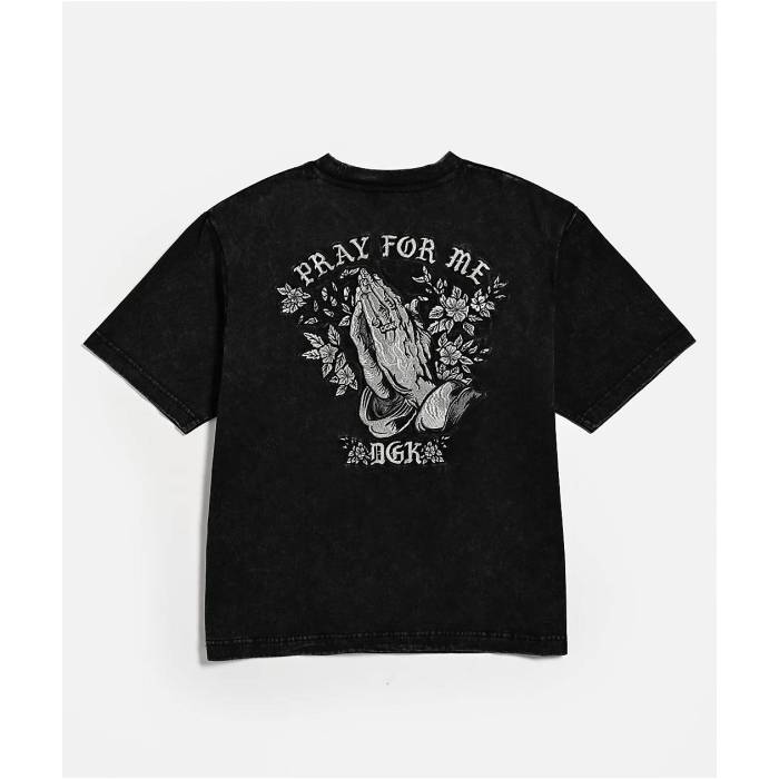 【★百貨店SALE★6/11真夜中2時迄】DGK Dgk 【 Kids Saint Black Wash T-Shirt Kids\u0027 Black 】 黒いこと 黒いこと ティーシャツ 黒いこと 黒いこと