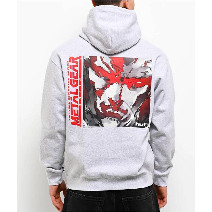 ハフ Huf 【 X Metal Gear Solid 1 Heather Grey Hoodie Men's Medium Grey 】 メタル ギア ソリッド heather ヘザー 灰色 グレー フーディー パーカー メンズ 灰色 グレー｜スニケス