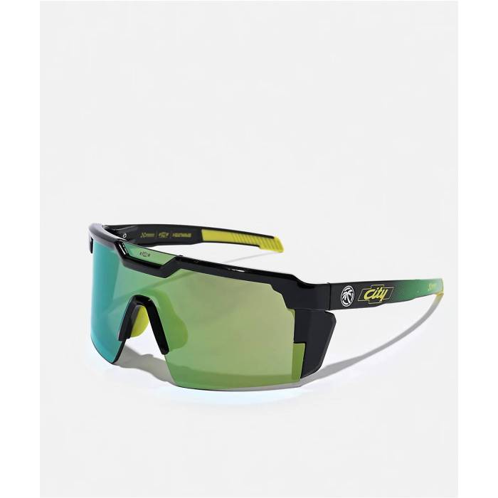 【★百貨店SALE★6/11真夜中2時迄】Heat Wave 【 X City Chevrolet X Hendrick Motorsports Future Tech Z87+ Radium Green Sunglasses Men\u0027s Green 】 シティ テック green 緑・緑であること 黒眼鏡 メンズ green 緑・緑であること