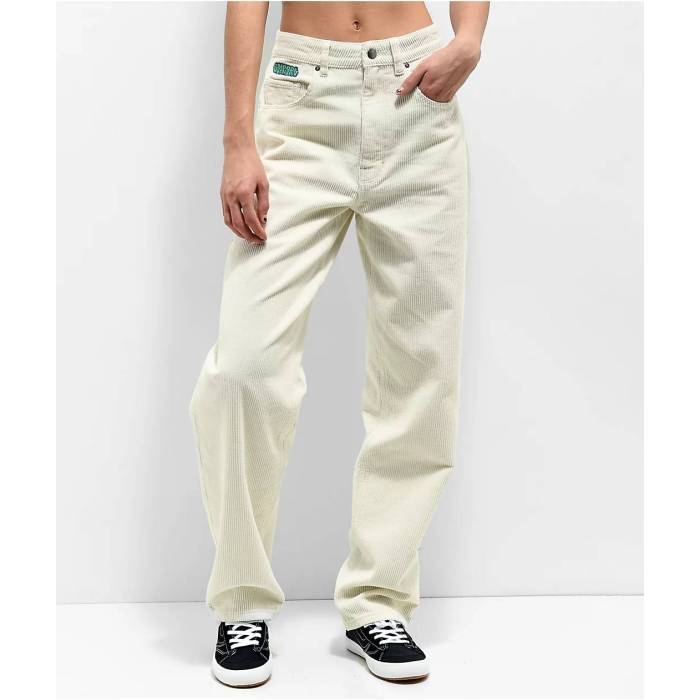 【★百貨店SALE★6/11真夜中2時迄】帝国 Empyre 【 Tori Off-White Corduroy Skate Pants Women\u0027s Natural 】 象牙色 コール天 Skate 滑る レディース 自然的