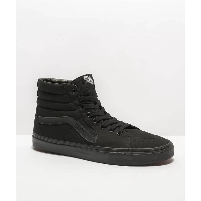ヴァンズ Vans 【 Sk8-Hi Mono Black Skate Shoes Men's Black 】 スケートハイ 黒色 ブラック Skate スケート シューズ 運動靴 メンズ 黒色 ブラック