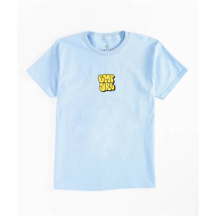 【★百貨店SALE★6/11真夜中2時迄】帝国 Empyre 【 Kids Stacked Light Blue T-Shirt Kids\u0027 Light Pastel Blue 】 青碧 青碧 ティーシャツ 青碧 青碧