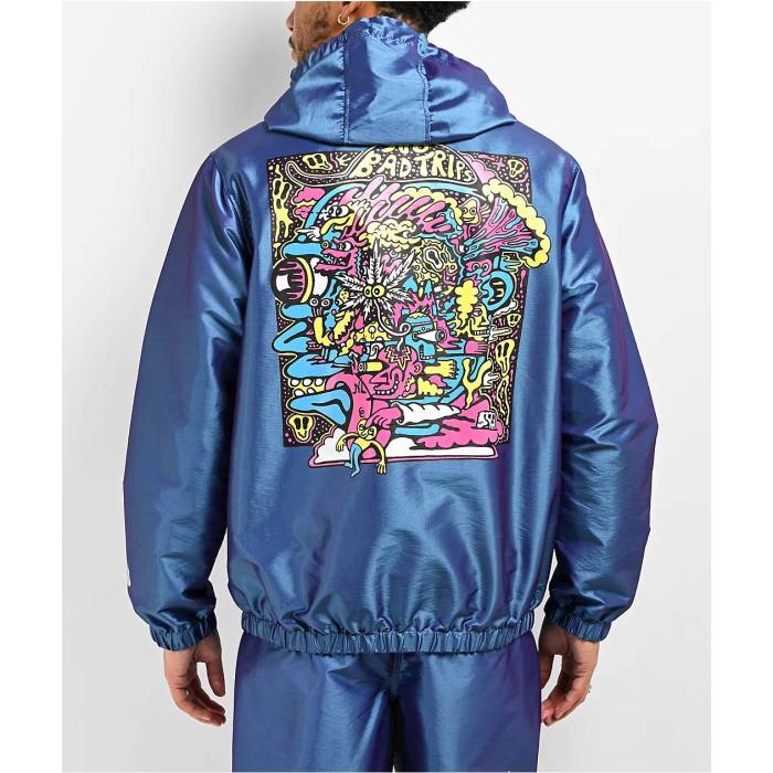 Killer Acid 【 Cat Hologram Blue Windbreaker Jacket Men's Multicolor 】 青色 ブルー ウィンドブレーカー Jacket ジャケット メンズ 19,440円